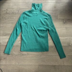 Picadilly Fashion Teal Cowl Neck Sweater